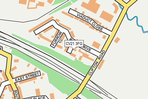 CV21 3FG map - OS OpenMap – Local (Ordnance Survey)