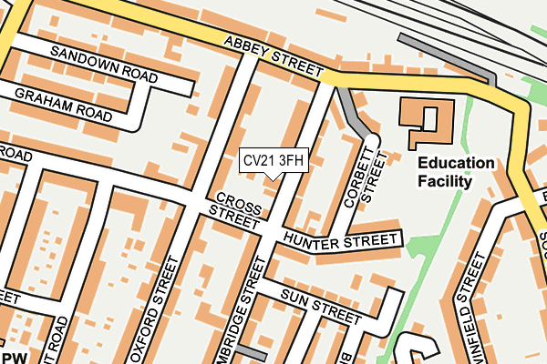 CV21 3FH map - OS OpenMap – Local (Ordnance Survey)