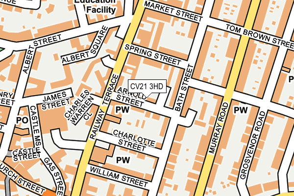 CV21 3HD map - OS OpenMap – Local (Ordnance Survey)