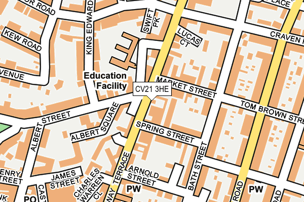 CV21 3HE map - OS OpenMap – Local (Ordnance Survey)