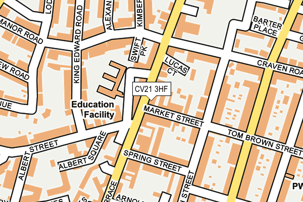 CV21 3HF map - OS OpenMap – Local (Ordnance Survey)