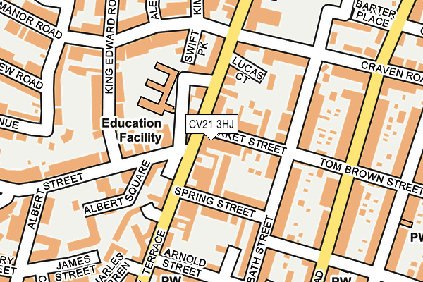 CV21 3HJ map - OS OpenMap – Local (Ordnance Survey)