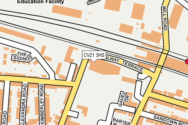 CV21 3HS map - OS OpenMap – Local (Ordnance Survey)