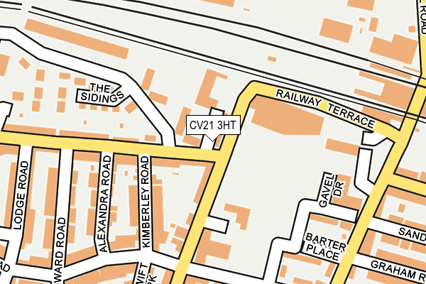 CV21 3HT map - OS OpenMap – Local (Ordnance Survey)