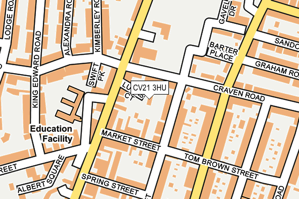 CV21 3HU map - OS OpenMap – Local (Ordnance Survey)