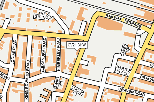 CV21 3HW map - OS OpenMap – Local (Ordnance Survey)