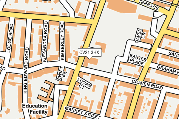 CV21 3HX map - OS OpenMap – Local (Ordnance Survey)