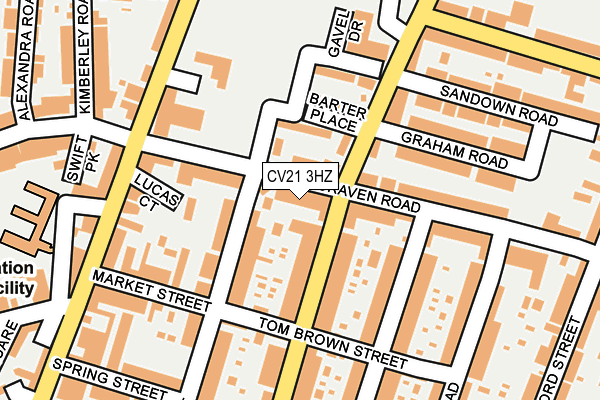 CV21 3HZ map - OS OpenMap – Local (Ordnance Survey)