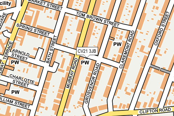 CV21 3JB map - OS OpenMap – Local (Ordnance Survey)