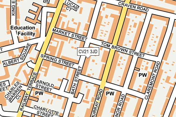 CV21 3JD map - OS OpenMap – Local (Ordnance Survey)
