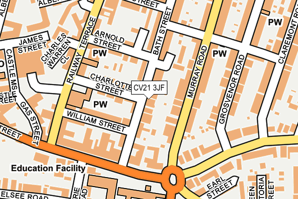 CV21 3JF map - OS OpenMap – Local (Ordnance Survey)