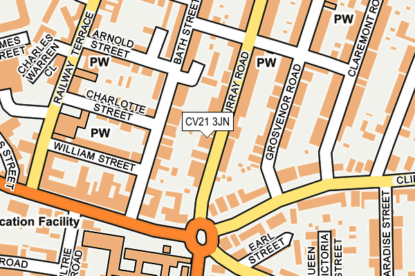 CV21 3JN map - OS OpenMap – Local (Ordnance Survey)