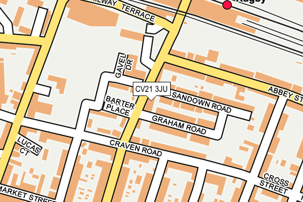 CV21 3JU map - OS OpenMap – Local (Ordnance Survey)