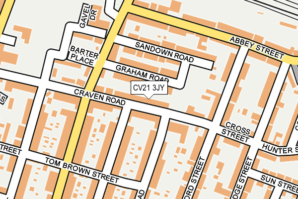 CV21 3JY map - OS OpenMap – Local (Ordnance Survey)