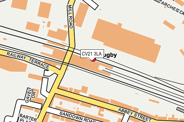 CV21 3LA map - OS OpenMap – Local (Ordnance Survey)
