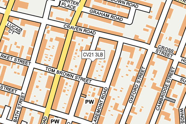 CV21 3LB map - OS OpenMap – Local (Ordnance Survey)