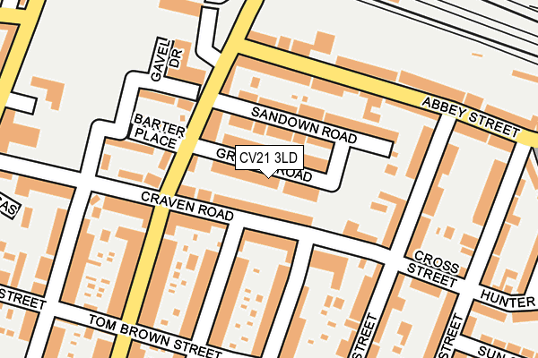 CV21 3LD map - OS OpenMap – Local (Ordnance Survey)