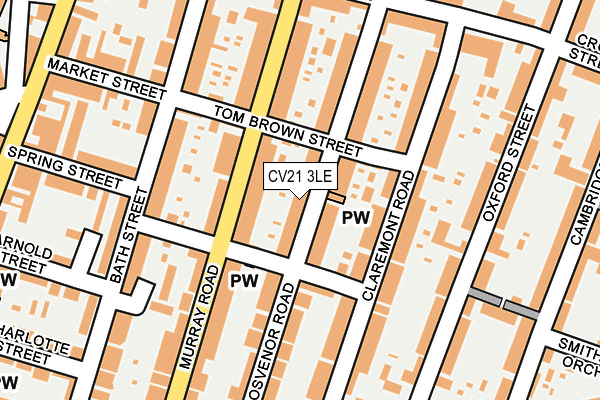 CV21 3LE map - OS OpenMap – Local (Ordnance Survey)