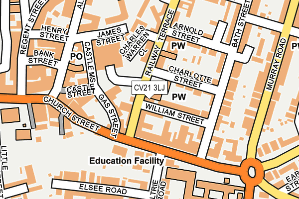 CV21 3LJ map - OS OpenMap – Local (Ordnance Survey)