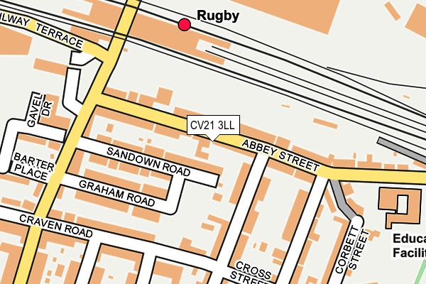 CV21 3LL map - OS OpenMap – Local (Ordnance Survey)