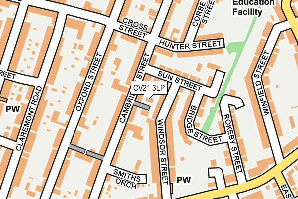 CV21 3LP map - OS OpenMap – Local (Ordnance Survey)