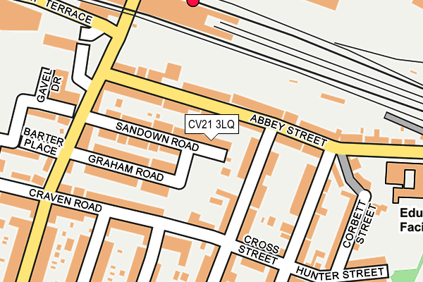 CV21 3LQ map - OS OpenMap – Local (Ordnance Survey)