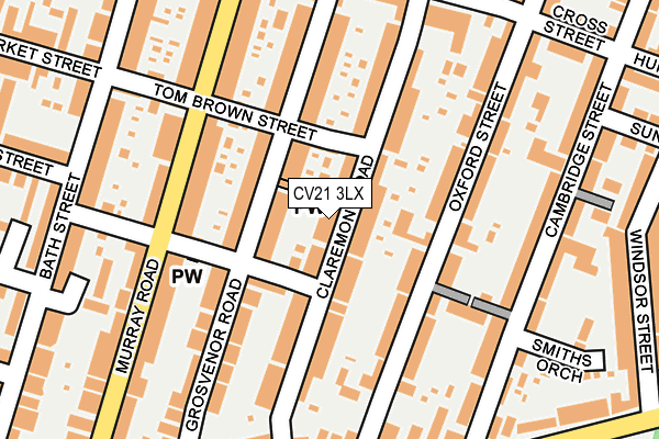 CV21 3LX map - OS OpenMap – Local (Ordnance Survey)