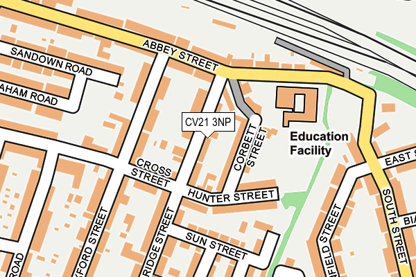 CV21 3NP map - OS OpenMap – Local (Ordnance Survey)