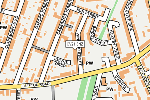 CV21 3NZ map - OS OpenMap – Local (Ordnance Survey)