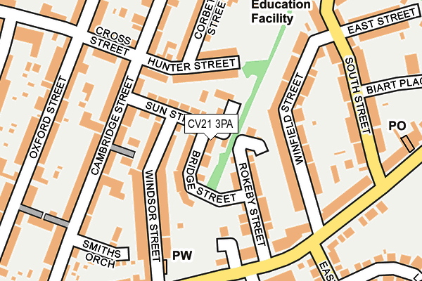 CV21 3PA map - OS OpenMap – Local (Ordnance Survey)