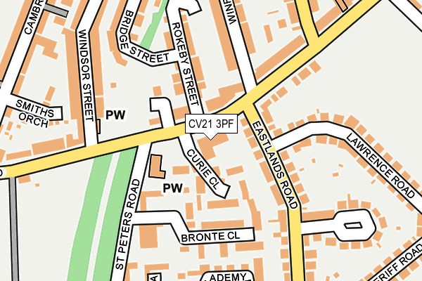 CV21 3PF map - OS OpenMap – Local (Ordnance Survey)