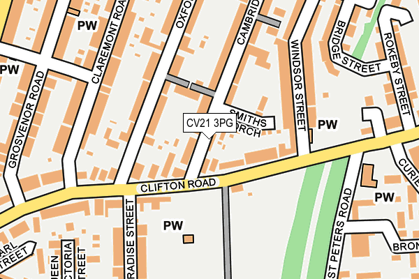 CV21 3PG map - OS OpenMap – Local (Ordnance Survey)