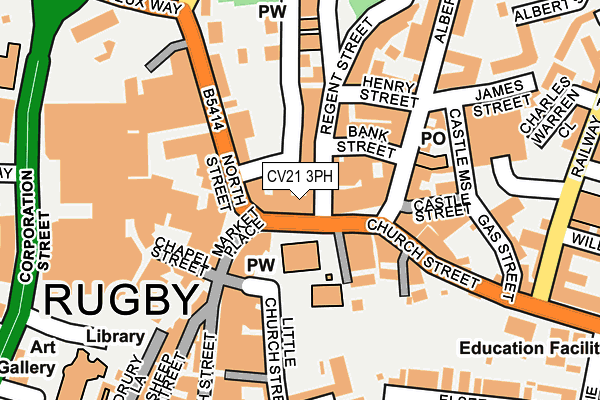 CV21 3PH map - OS OpenMap – Local (Ordnance Survey)