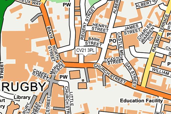 CV21 3PL map - OS OpenMap – Local (Ordnance Survey)