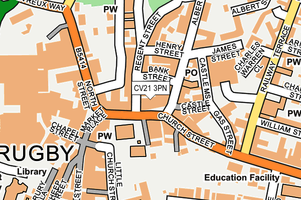 CV21 3PN map - OS OpenMap – Local (Ordnance Survey)