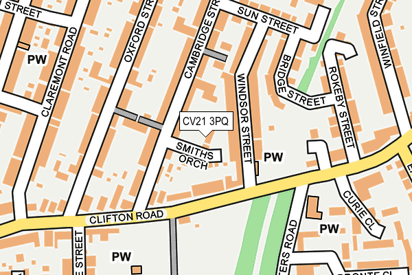 CV21 3PQ map - OS OpenMap – Local (Ordnance Survey)