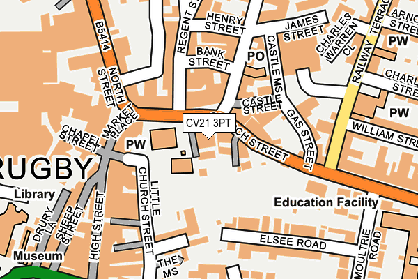 CV21 3PT map - OS OpenMap – Local (Ordnance Survey)