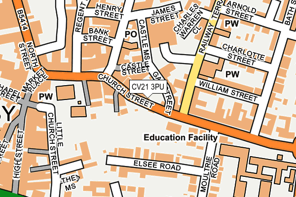 CV21 3PU map - OS OpenMap – Local (Ordnance Survey)