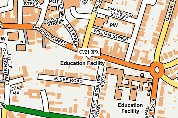 CV21 3PX map - OS OpenMap – Local (Ordnance Survey)