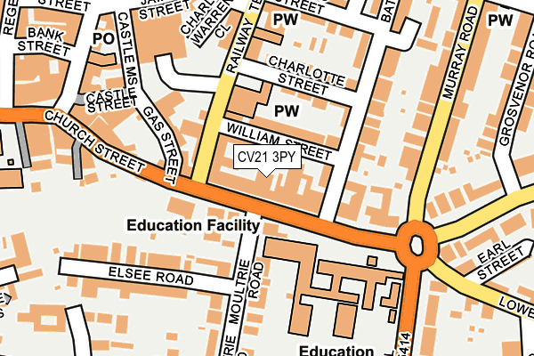 CV21 3PY map - OS OpenMap – Local (Ordnance Survey)