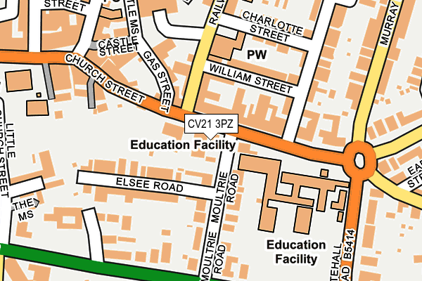 CV21 3PZ map - OS OpenMap – Local (Ordnance Survey)