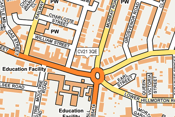 CV21 3QE map - OS OpenMap – Local (Ordnance Survey)