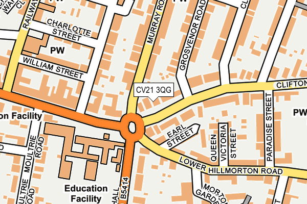 CV21 3QG map - OS OpenMap – Local (Ordnance Survey)