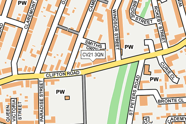 CV21 3QN map - OS OpenMap – Local (Ordnance Survey)