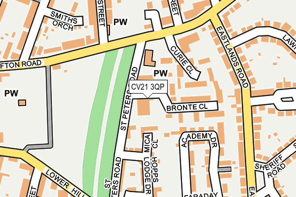 CV21 3QP map - OS OpenMap – Local (Ordnance Survey)