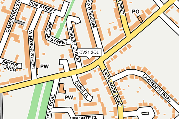 CV21 3QU map - OS OpenMap – Local (Ordnance Survey)