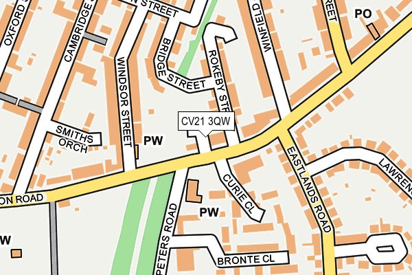 CV21 3QW map - OS OpenMap – Local (Ordnance Survey)