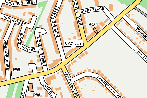 CV21 3QY map - OS OpenMap – Local (Ordnance Survey)