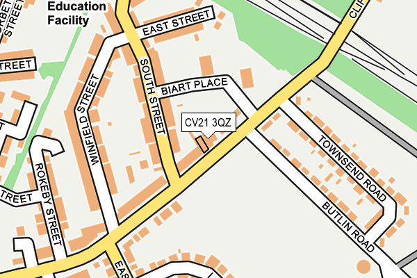 CV21 3QZ map - OS OpenMap – Local (Ordnance Survey)