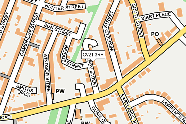 CV21 3RH map - OS OpenMap – Local (Ordnance Survey)
